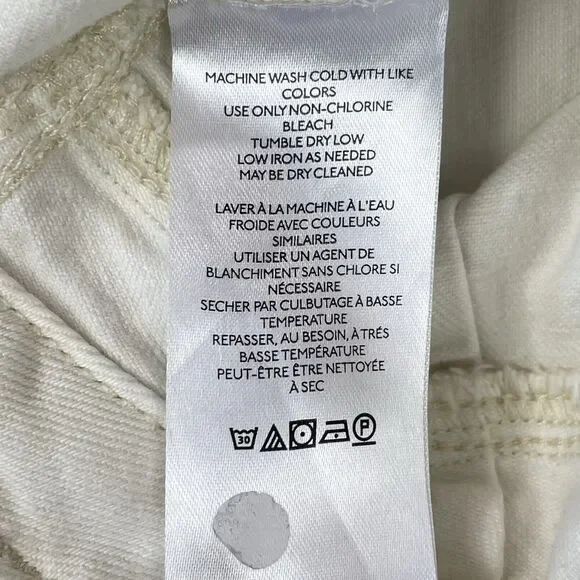 Pilcro Hemp / Cotton Baggy Pants Women’s 25 Cream / Off White Ankle Length - Picture 8 of 16